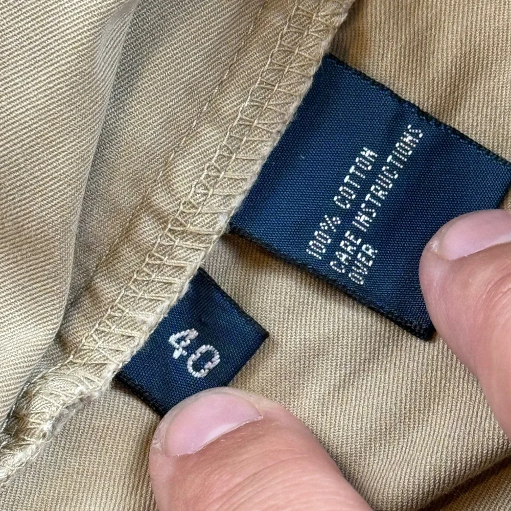 Polo Ralph Lauren Mens Khaki‎ Shorts Size 40 Pleated Cotton Chino Casual